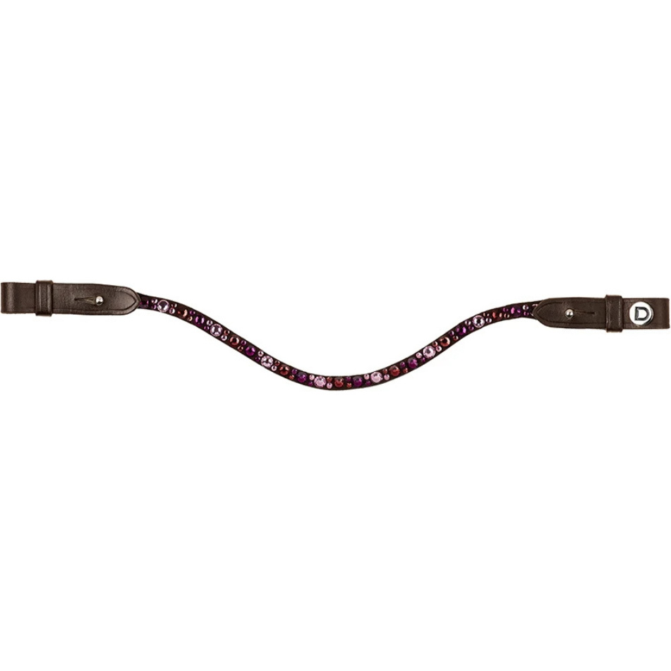 2026 Dublin Ombre Diamante Browband 1031541 - Burgundy / Brown